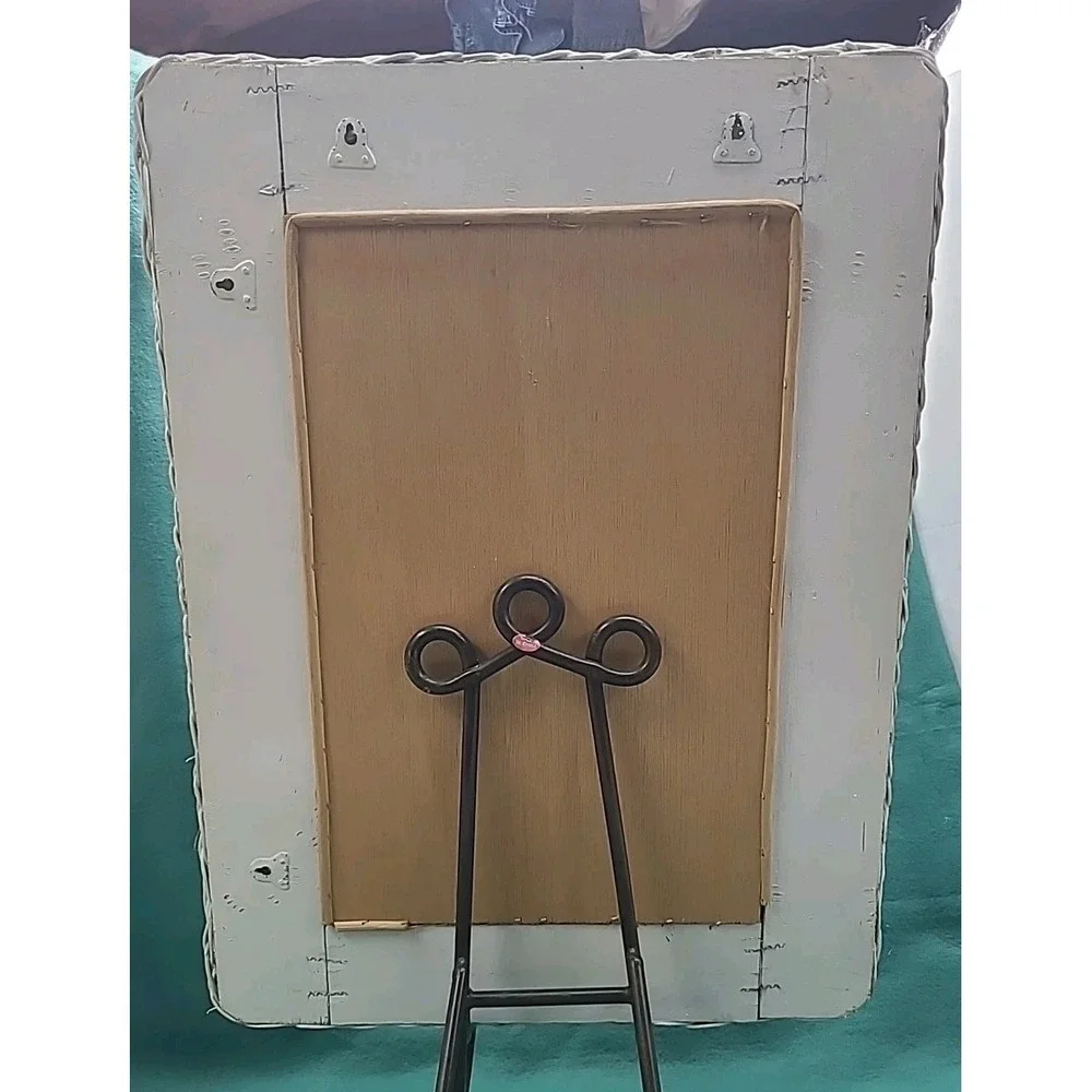 Vintage Wicker Mirror 24